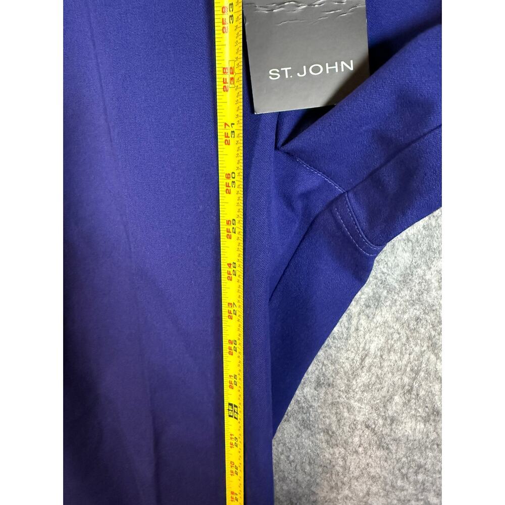 NEW ST. JOHN Womens Classic Marie Cobalt Blue Pants Size 14 - Picture 10 of 10